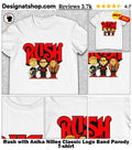 Rush with Anika Nilles Classic Logo Band Parody shirt