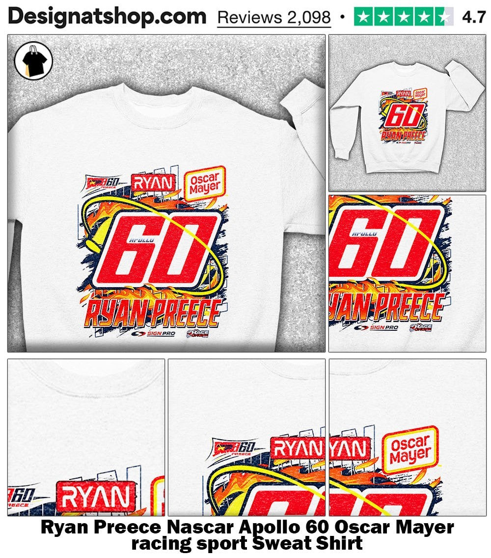 Ryan Preece Nascar Apollo 60 Oscar Mayer racing sport shirt