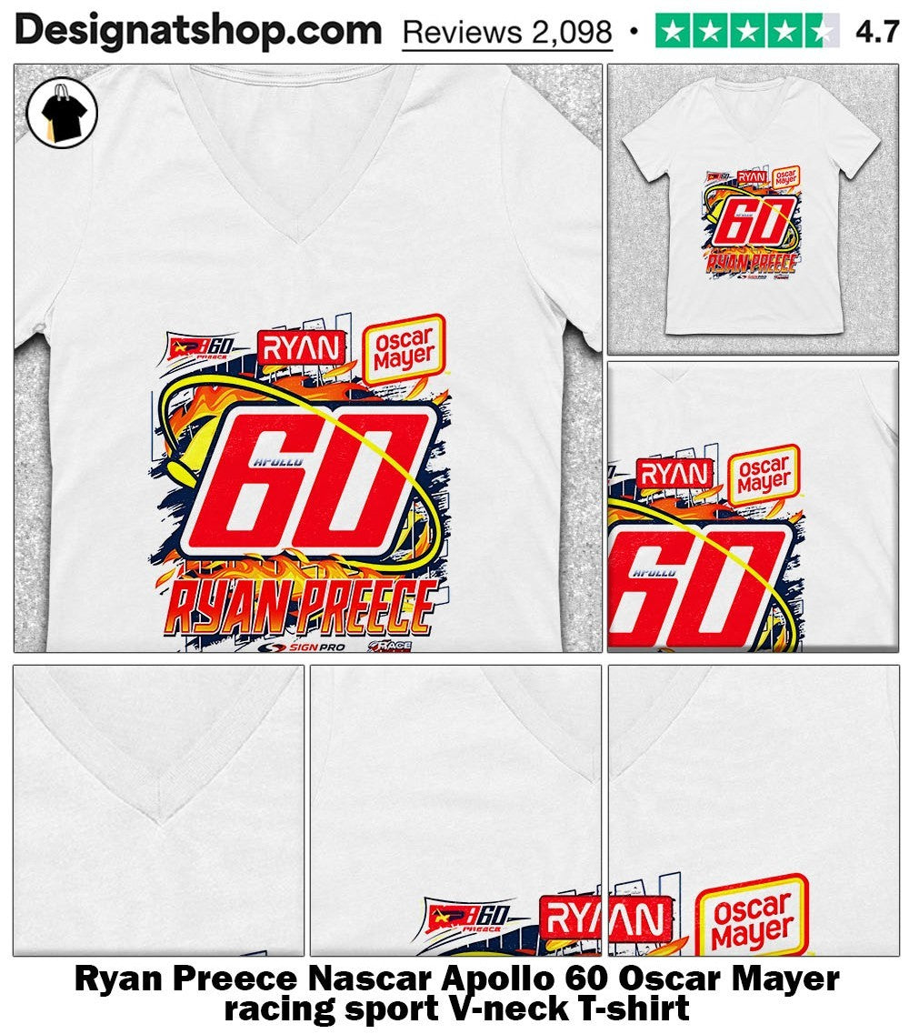 Ryan Preece Nascar Apollo 60 Oscar Mayer racing sport shirt