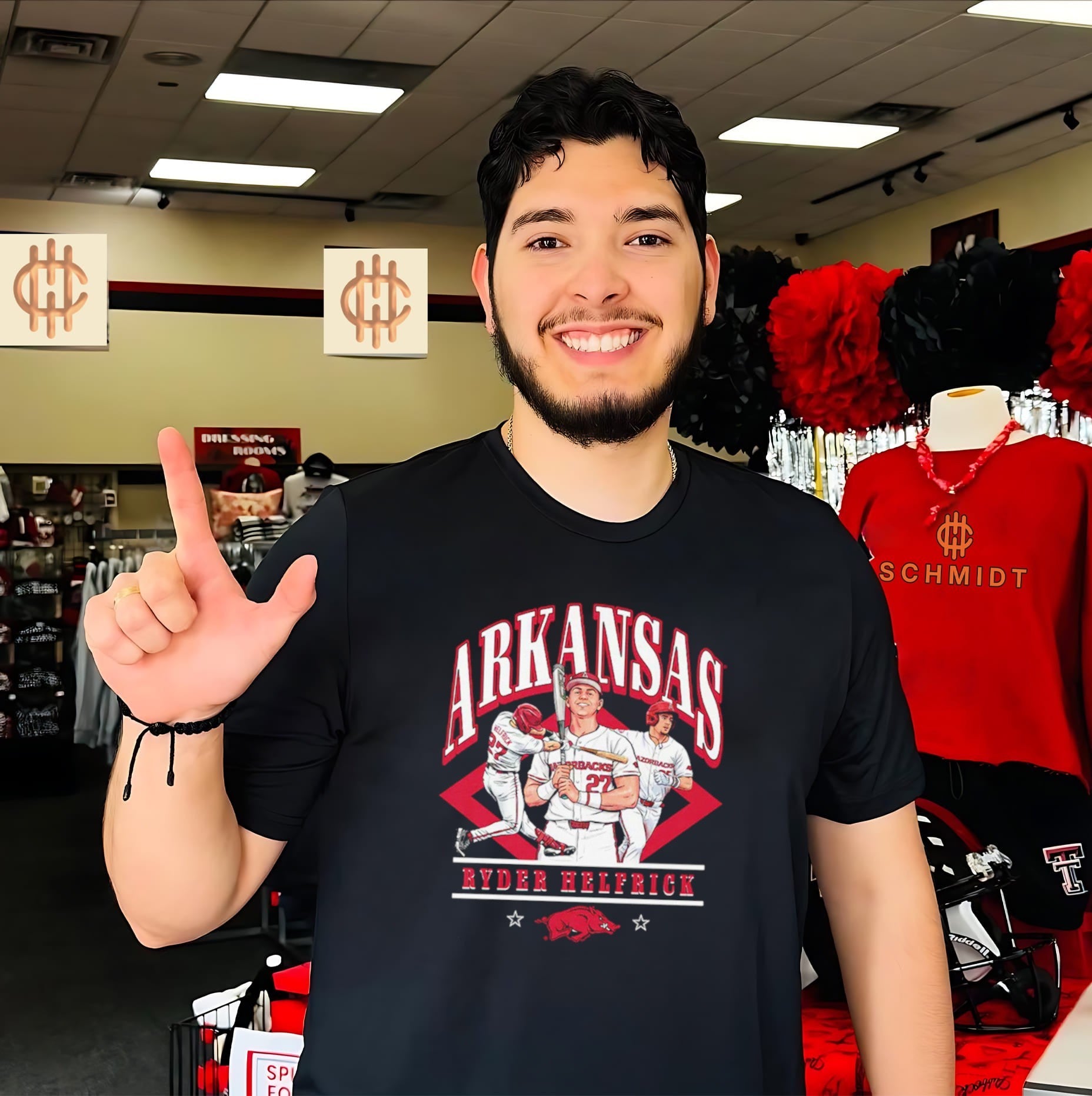 Ryder Helfrick Arkansas Razorbacks Baseball shirt