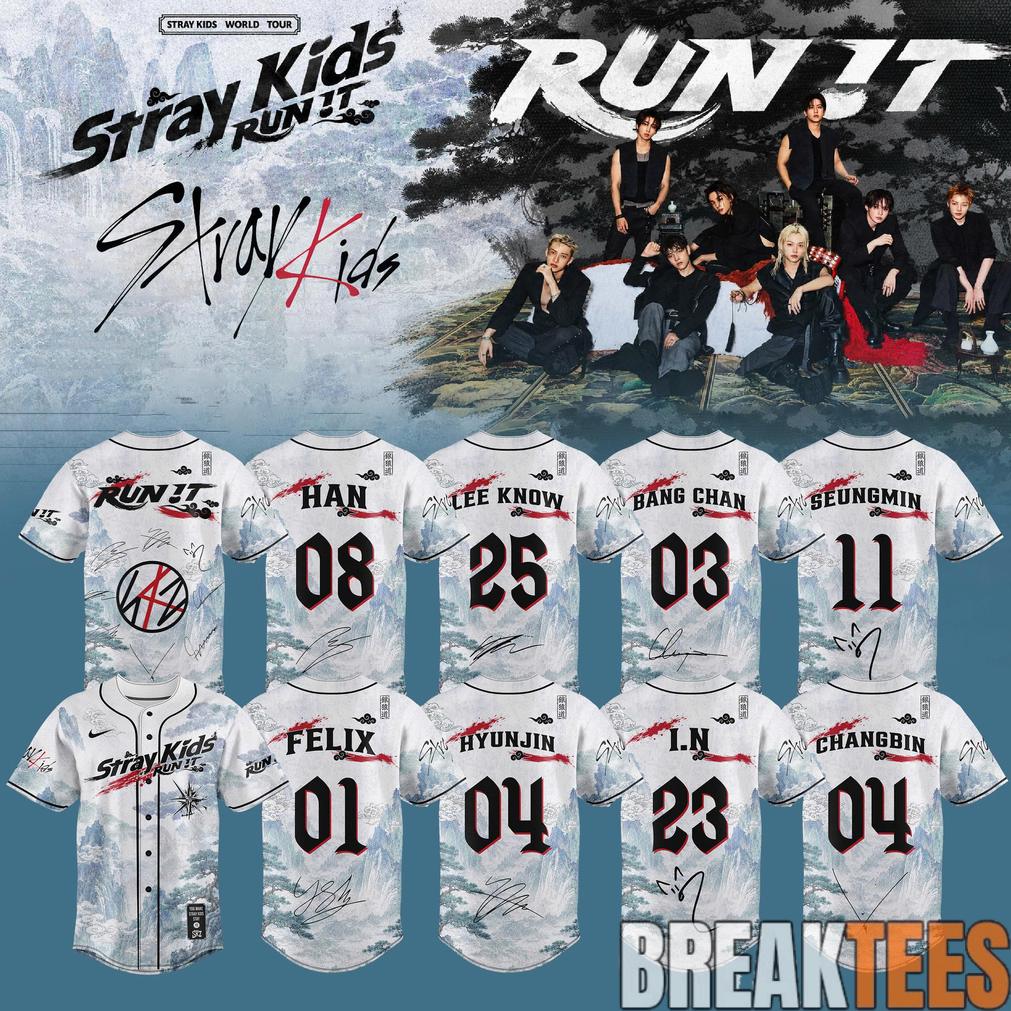 STRAY KIDS RUN IT WORLD TOUR 2026 Edition Baseball Jersey