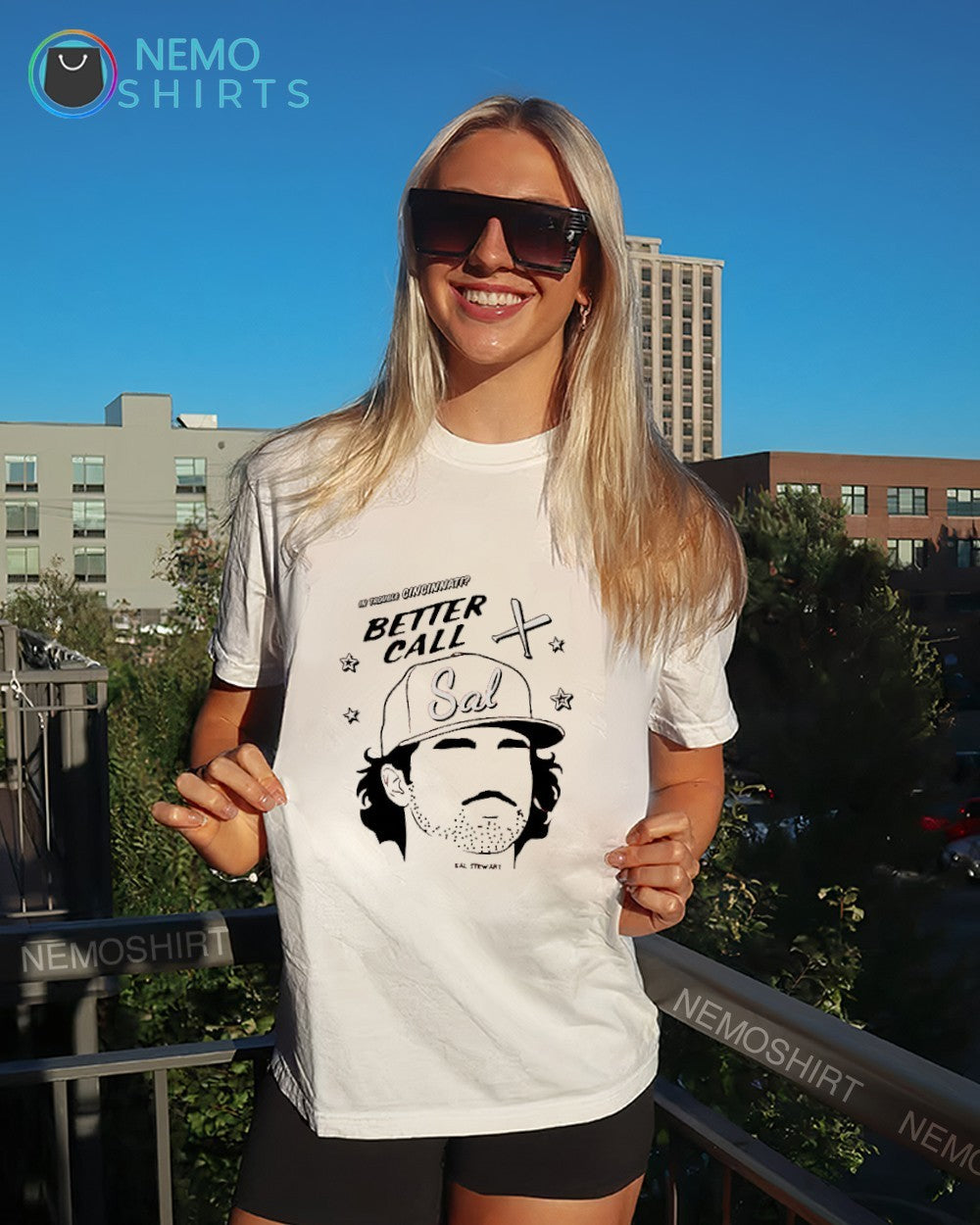 Sal Stewart better call in trouble Cincinnati Reds shirt