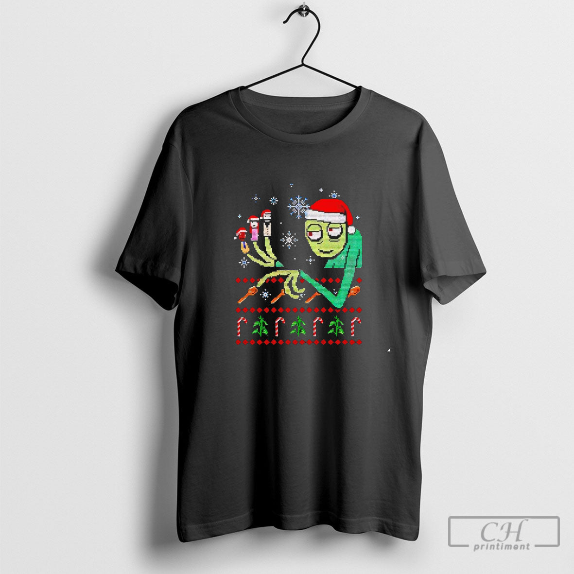 Salad Fingers And Friends Ugly Christmas Orament Black