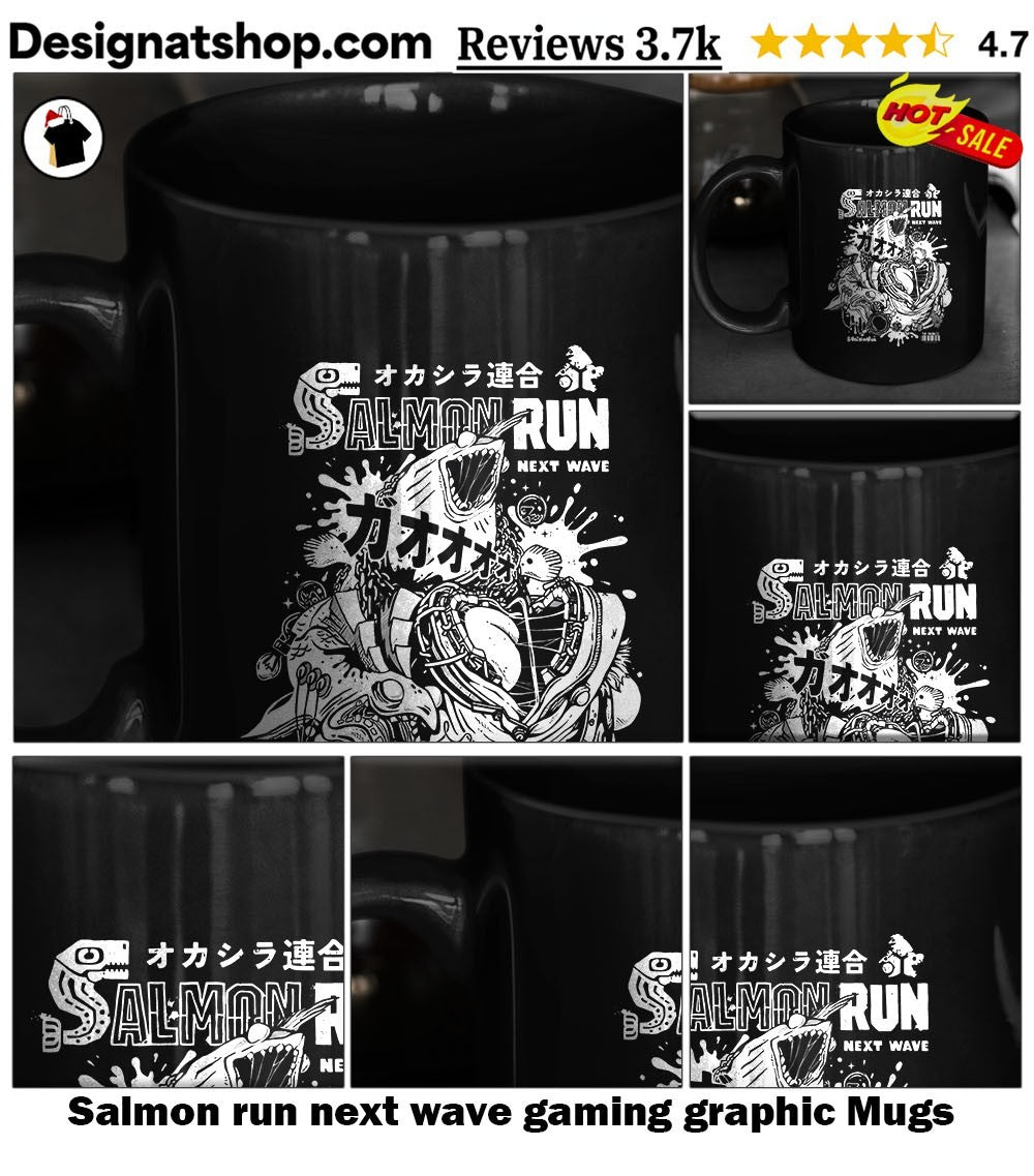 Salmon run next wave gaming graphic shirt