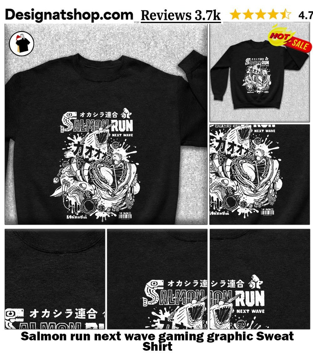 Salmon run next wave gaming graphic shirt