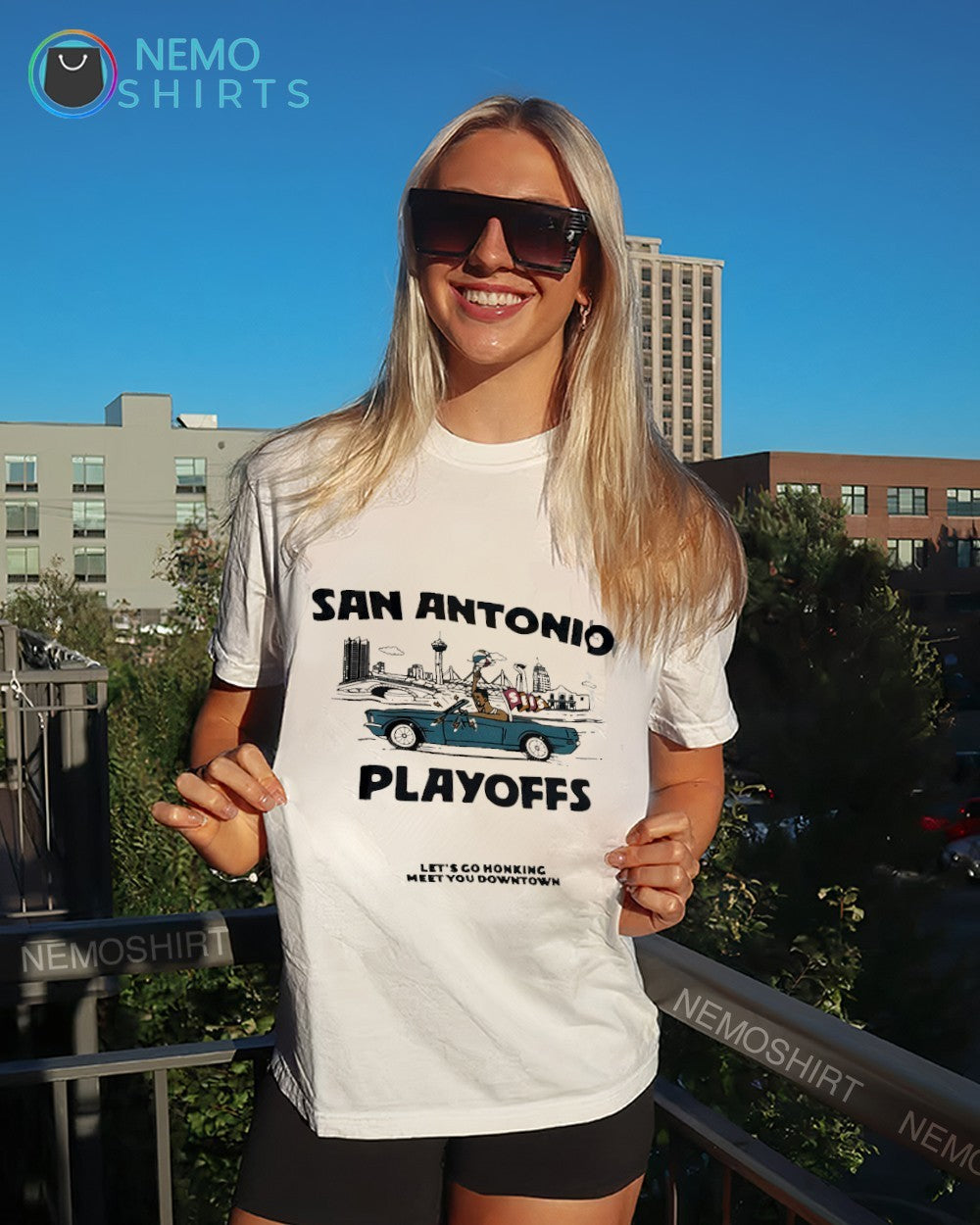 San Antonio Spurs 2026 Playoffs let’s go honking meet you downtown shirt