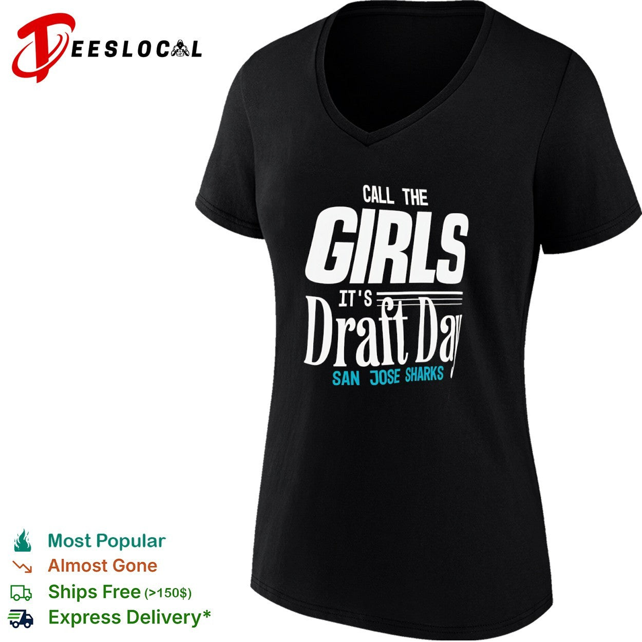 San Jose Sharks call the girls its draft day shirt