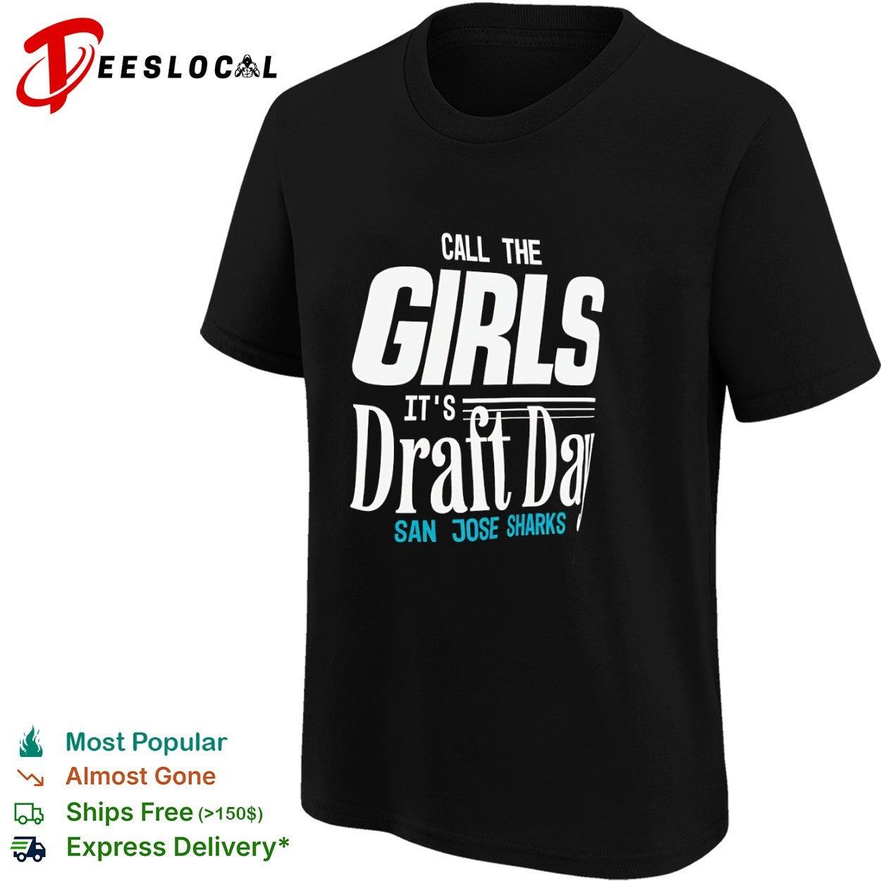 San Jose Sharks call the girls its draft day shirt