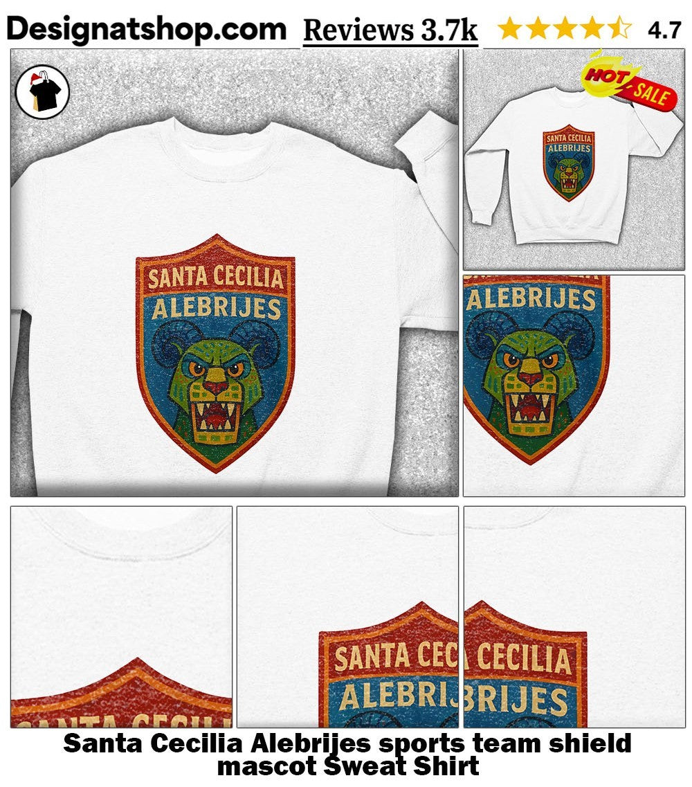 Santa Cecilia Alebrijes sports team shield mascot shirt