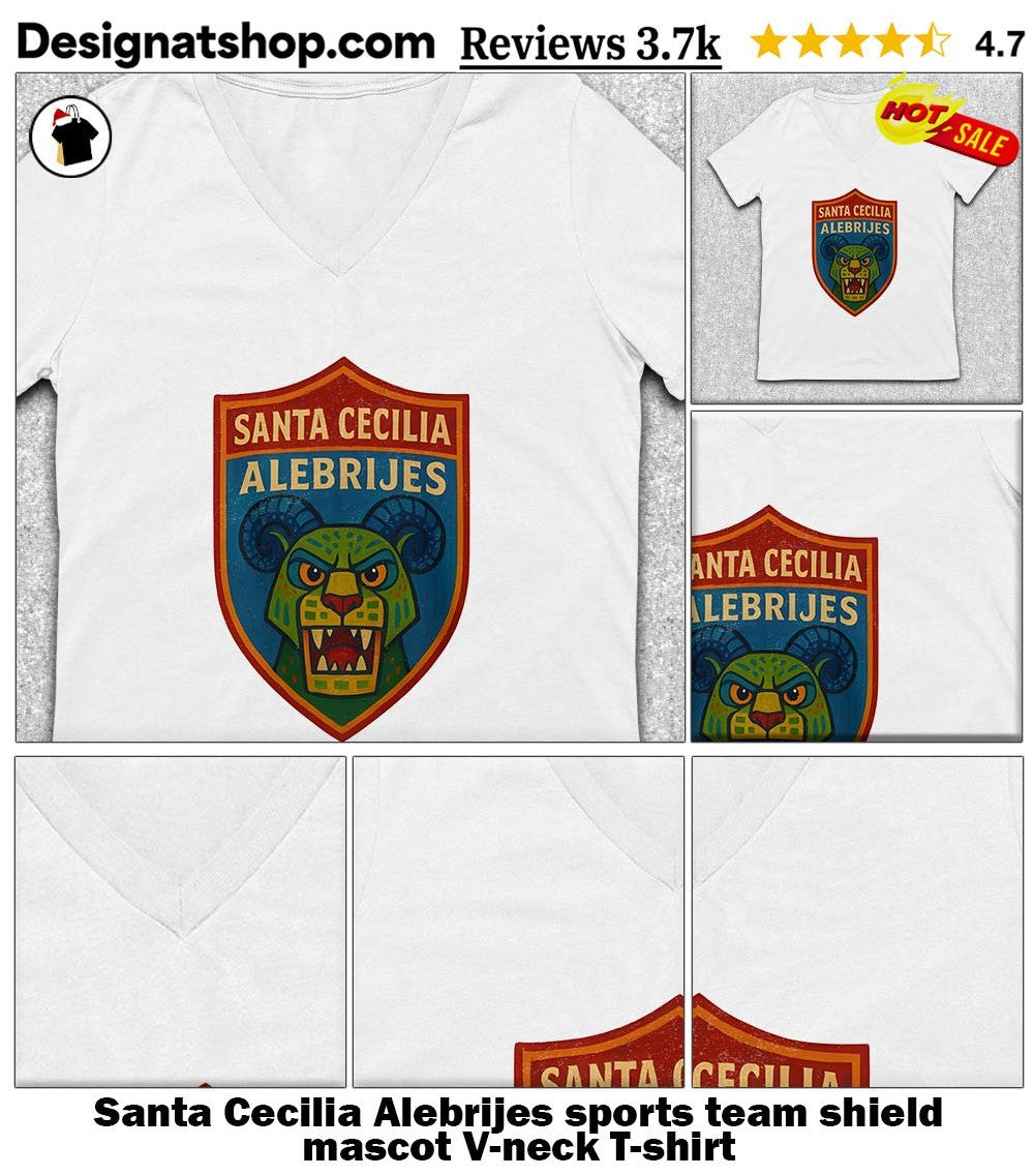 Santa Cecilia Alebrijes sports team shield mascot shirt