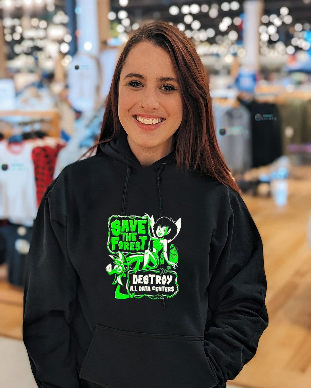Save the forest destroy AI data centers shirt