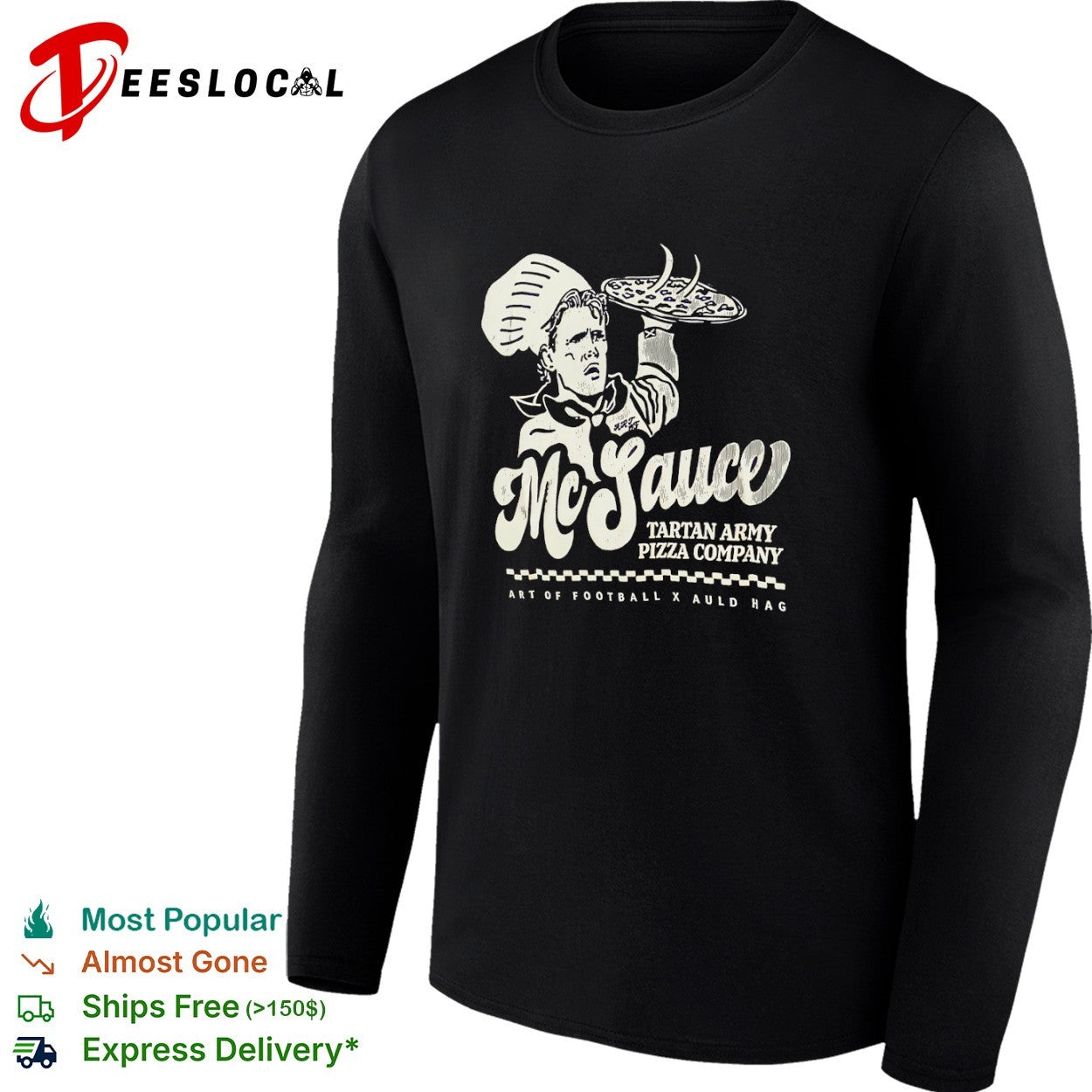 Scotland football McSauce Tartan Army Pizza Company Scott McTominay chef shirt