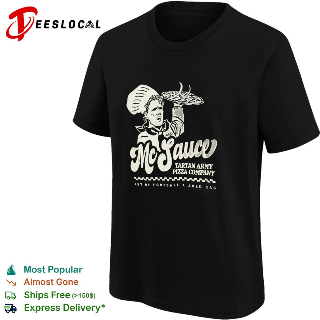 Scotland football McSauce Tartan Army Pizza Company Scott McTominay chef shirt