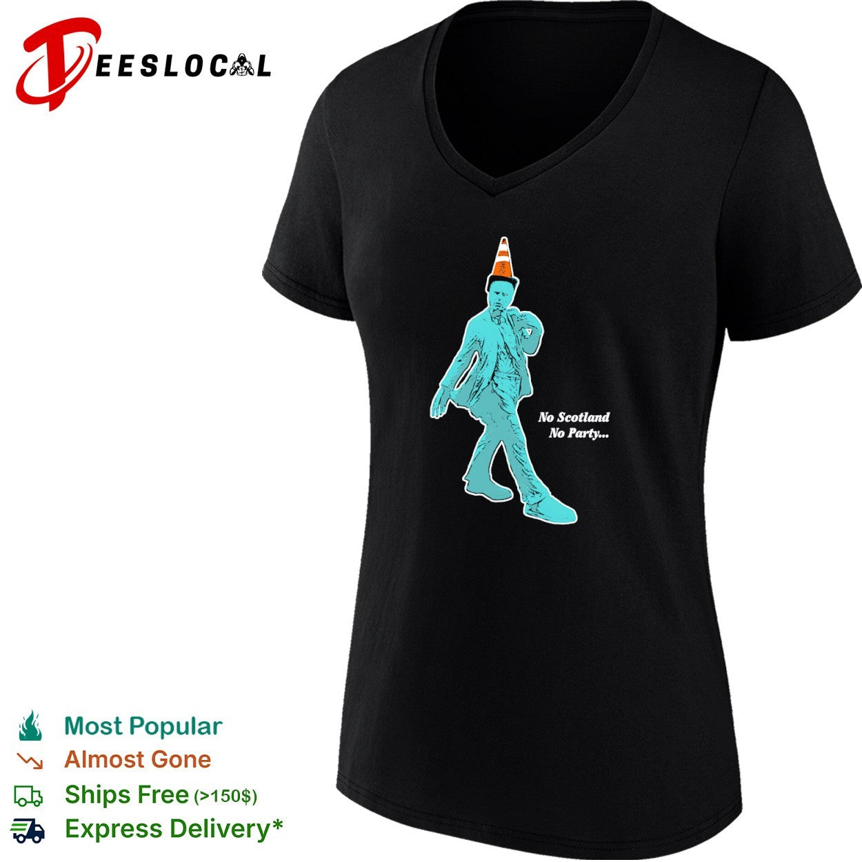 Scotland no party traffic cone shirt
