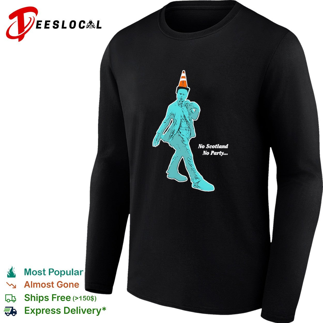 Scotland no party traffic cone shirt