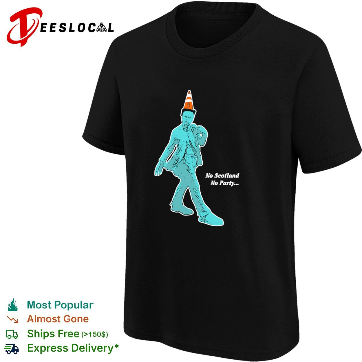 Scotland no party traffic cone shirt