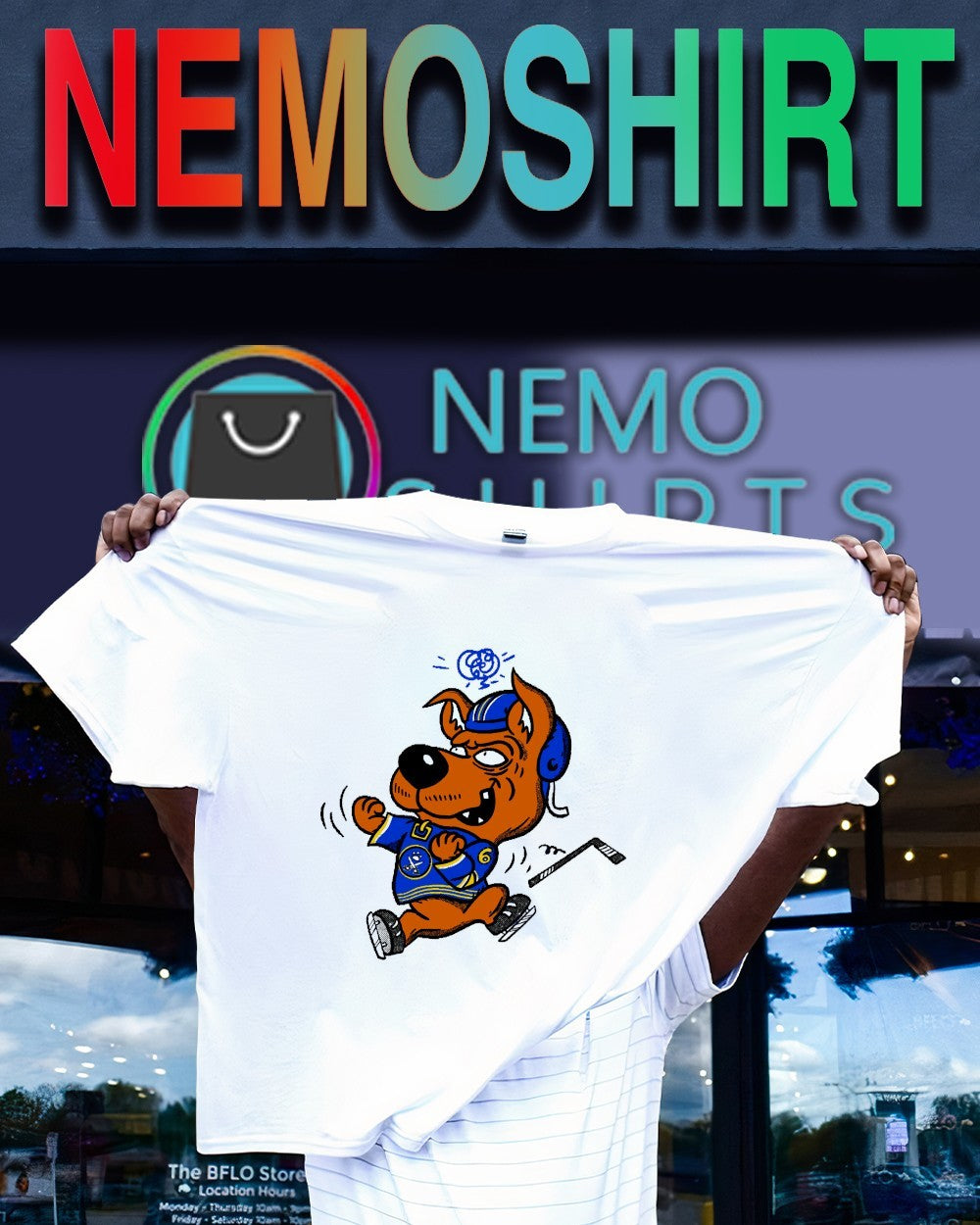 Scrappy Doo go Buffalo Sabres shirt