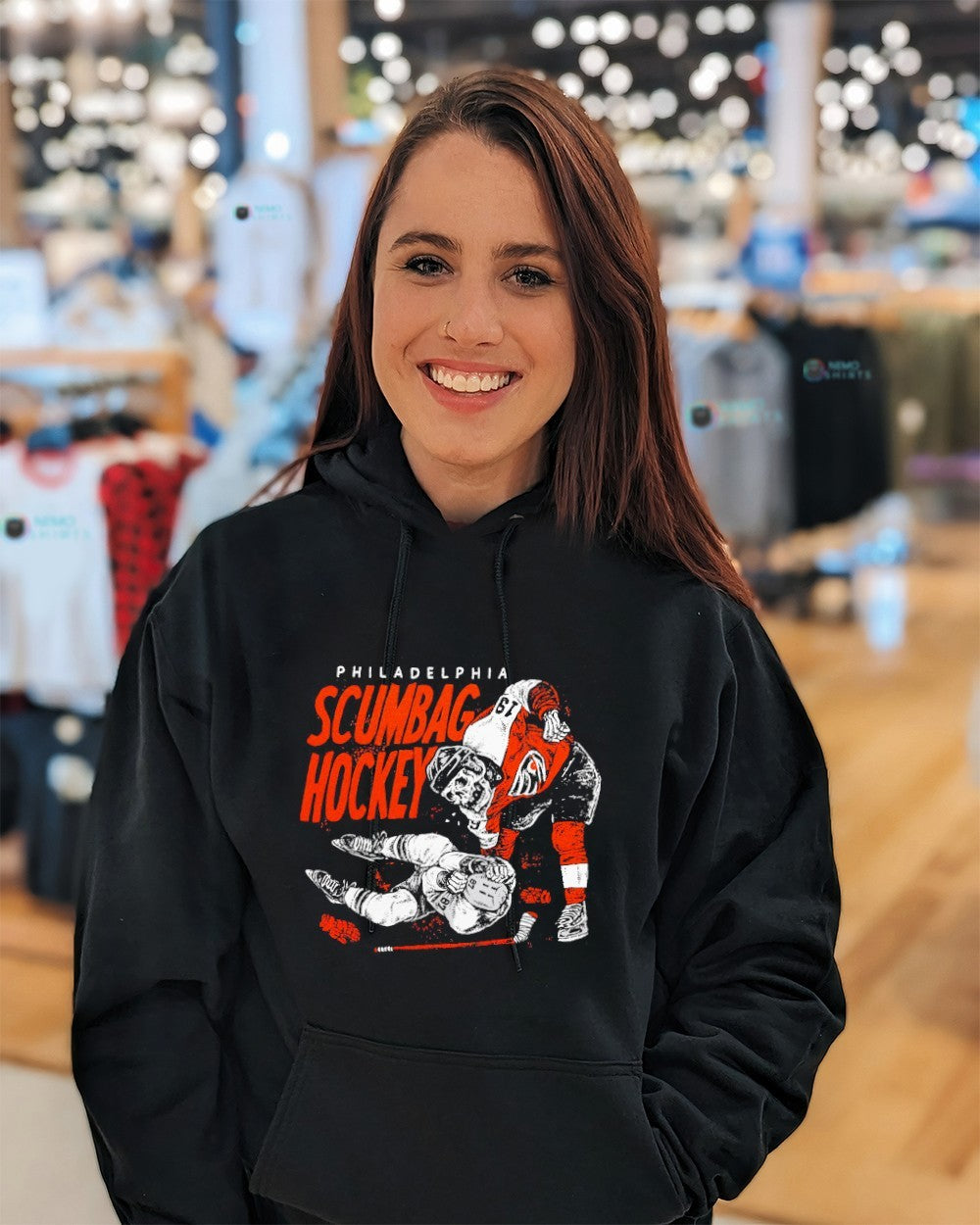 Scumbag Philadelphia Flyers against Pittsburgh Penguins skeleton shirt