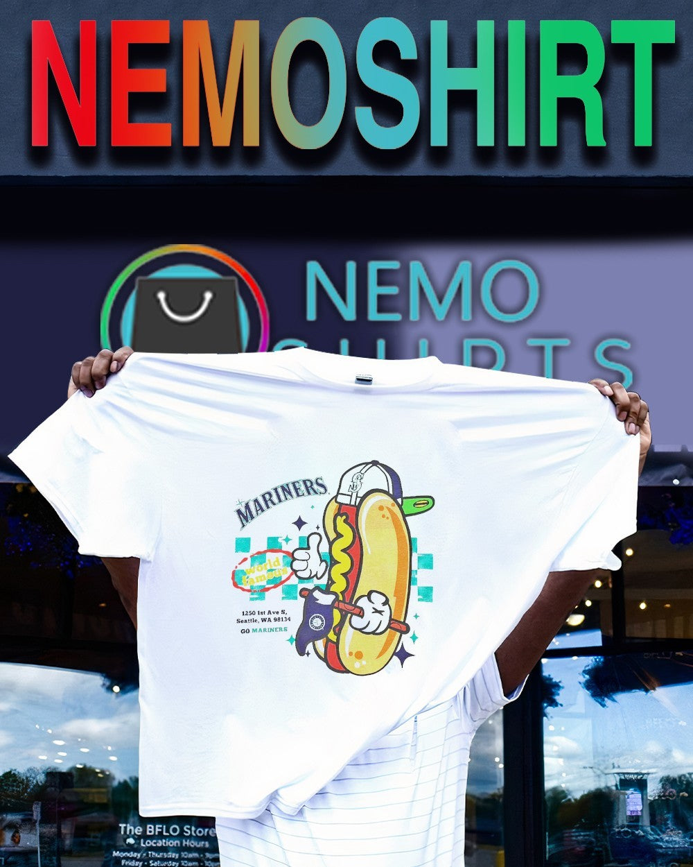 Seattle Mariners world famous hot dog 2026 shirt