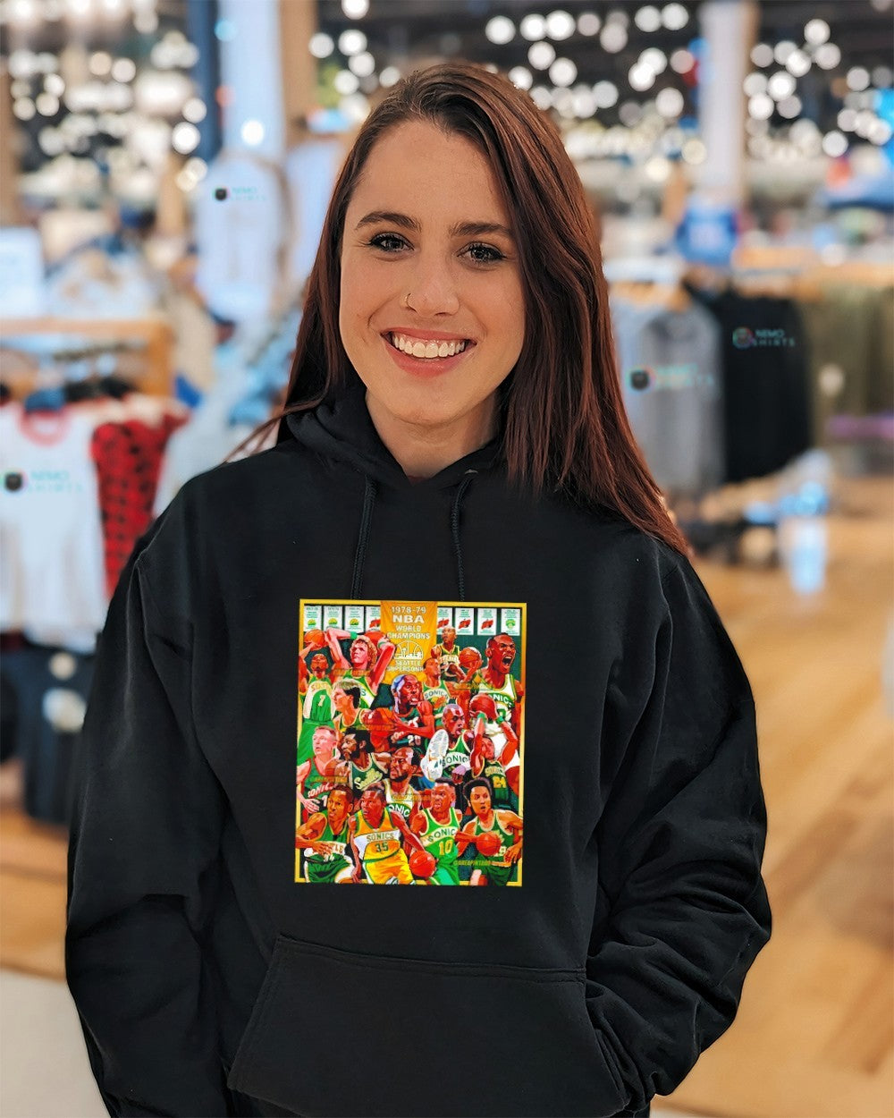 Seattle basketball 1978 79 NBA world champions caricature players shirt