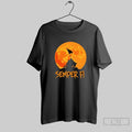 Semper Fi Flag On A Hill And Full Moon Graphic T Shirt