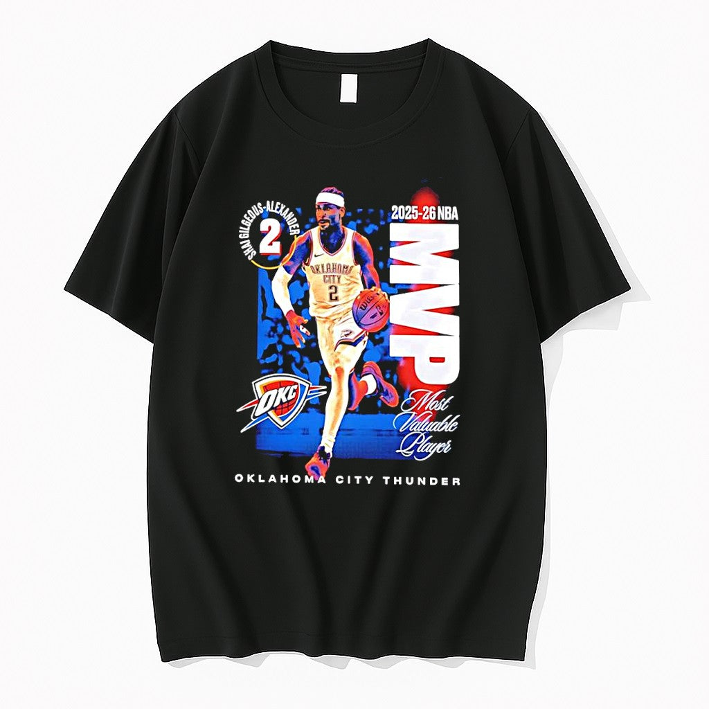 Shai Gilgeous Alexander Oklahoma City Thunder Okc 2025 26 Nba Mvp Number 2 Tshirts Sweater