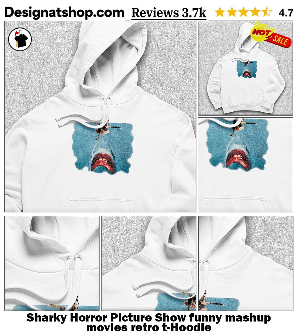 Sharky Horror Picture Show funny mashup movies retro t-shirt