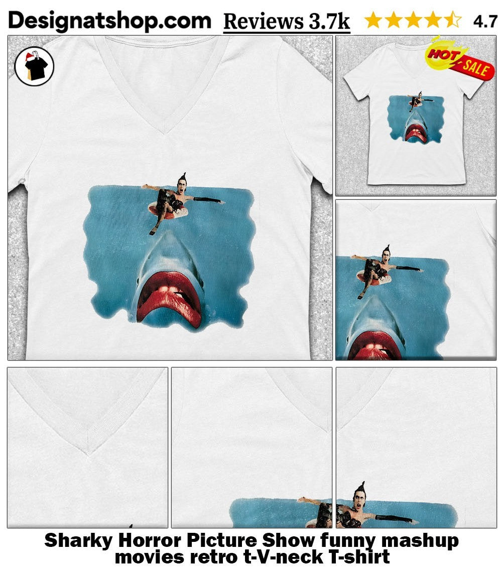 Sharky Horror Picture Show funny mashup movies retro t-shirt
