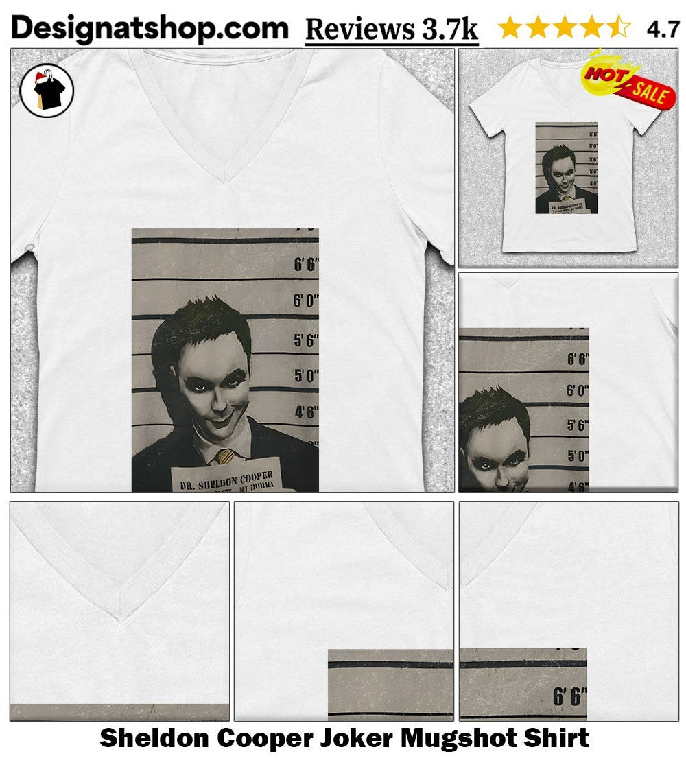 Sheldon Cooper Joker Mugshot Shirt