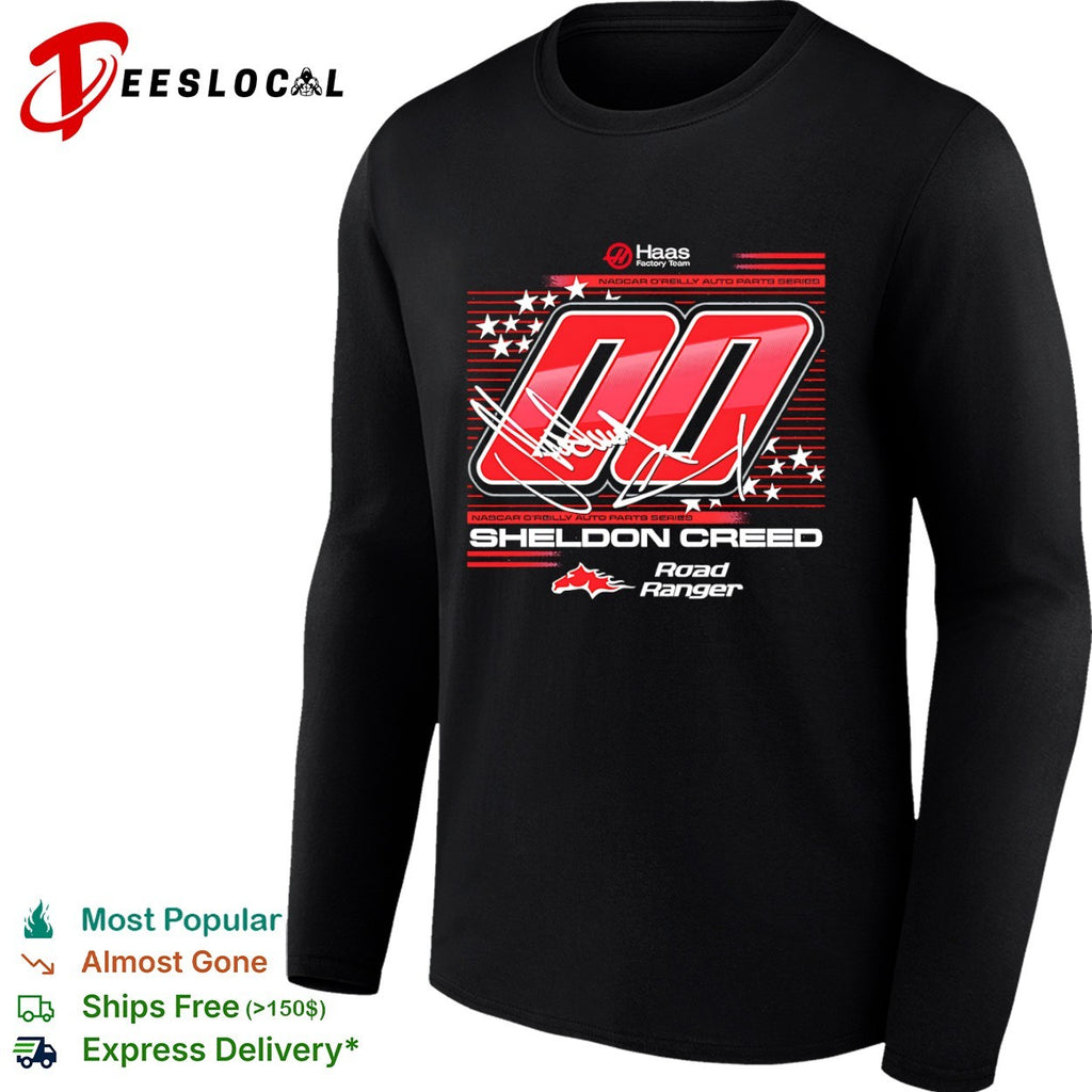 Sheldon Creed Haas Factory Team NASCAR OReilly Auto Parts Series number 00 Road Ranger shirt