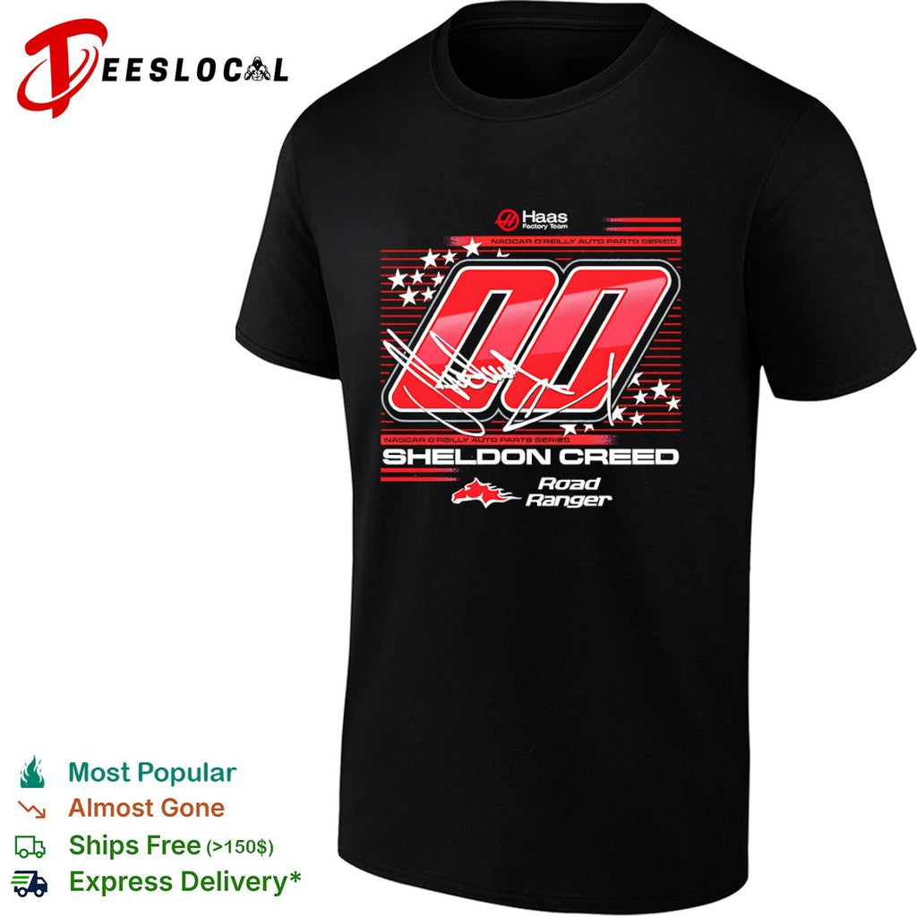 Sheldon Creed Haas Factory Team NASCAR OReilly Auto Parts Series number 00 Road Ranger shirt