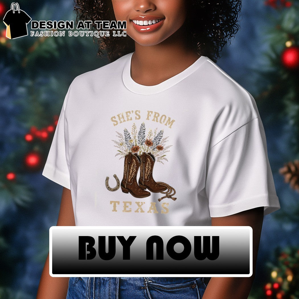 She’s From Texas Western Cowgirl Boots Floral shirt