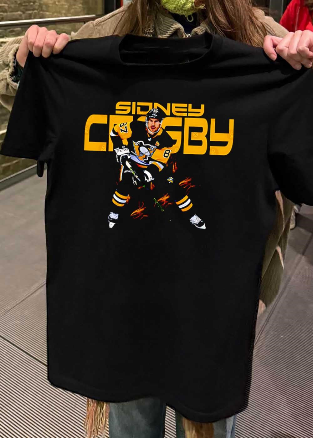 Sidney Crosby Hockey Player Graphic Pittsburgh Penguins T-Shirt