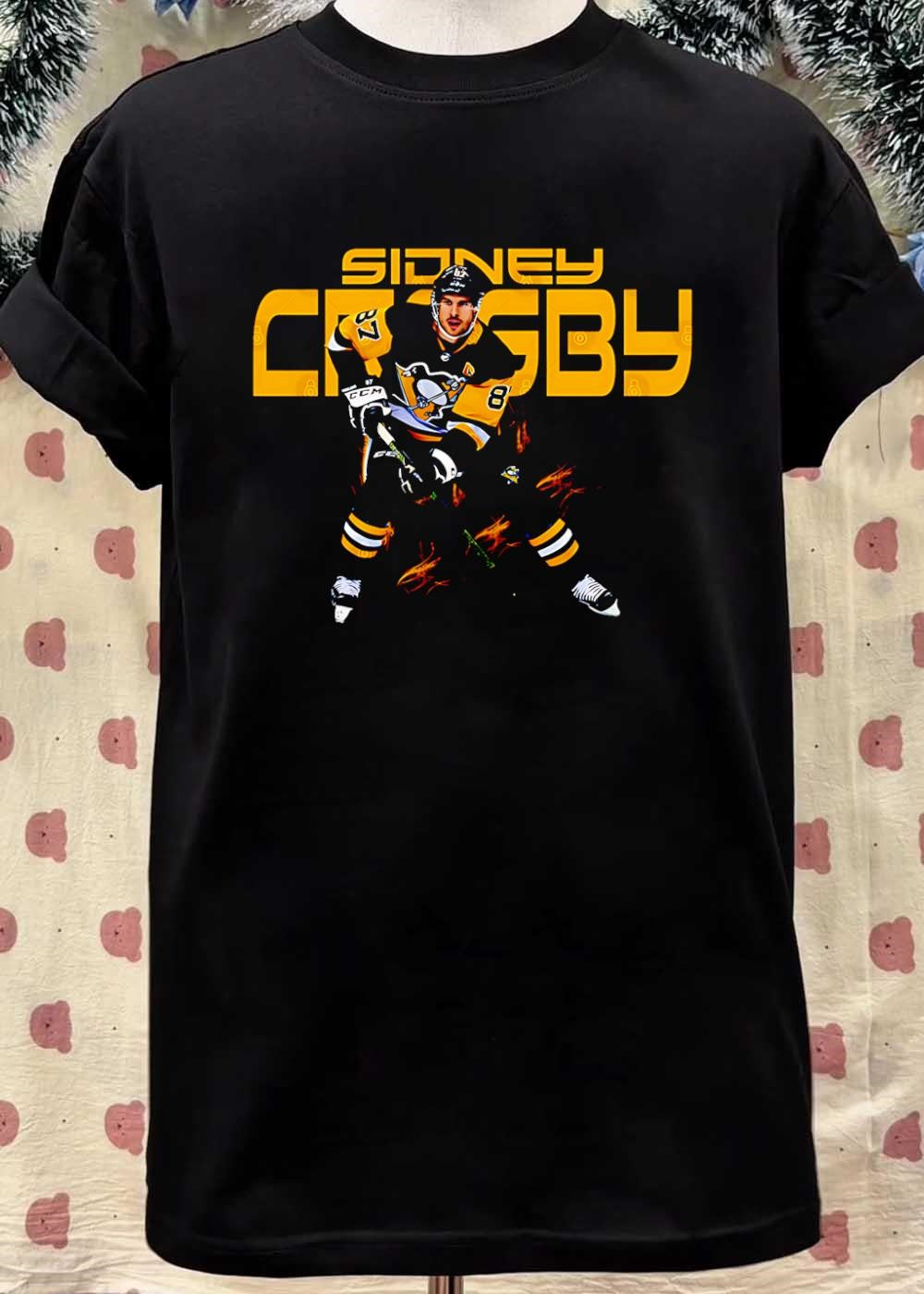 Sidney Crosby Hockey Player Graphic Pittsburgh Penguins T-Shirt