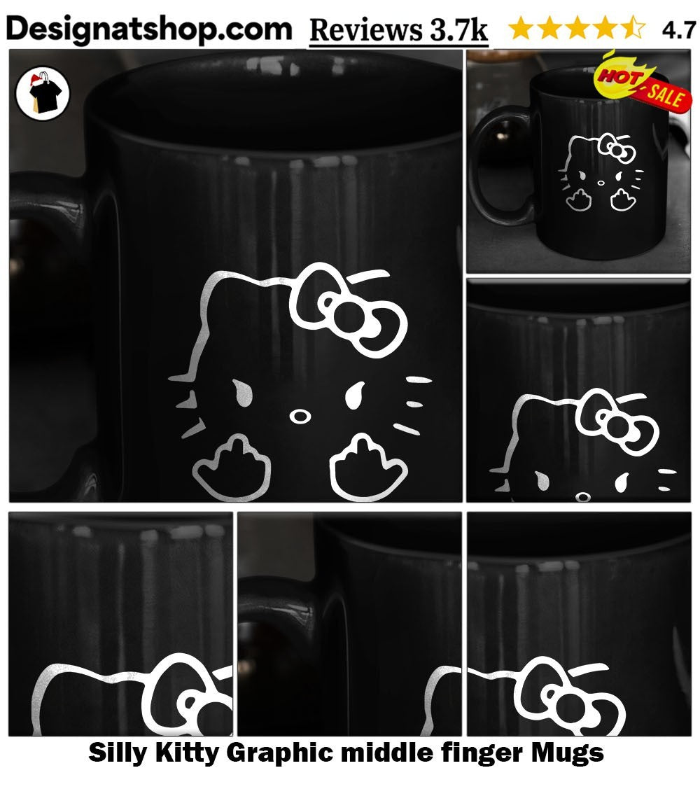 Silly Kitty Graphic middle finger shirt