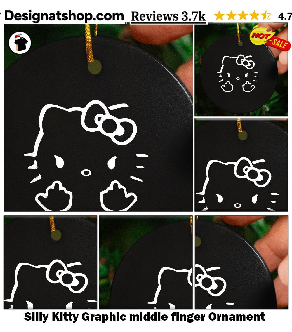 Silly Kitty Graphic middle finger shirt