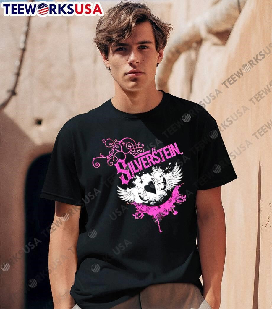 Silverstein Emo Band Heart Wings And Babies Logo shirt