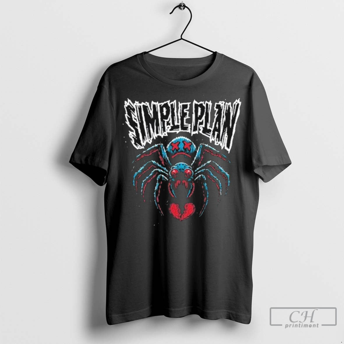 Simple Plan Spooky Metal Spider Halloween T Shirt Jpg