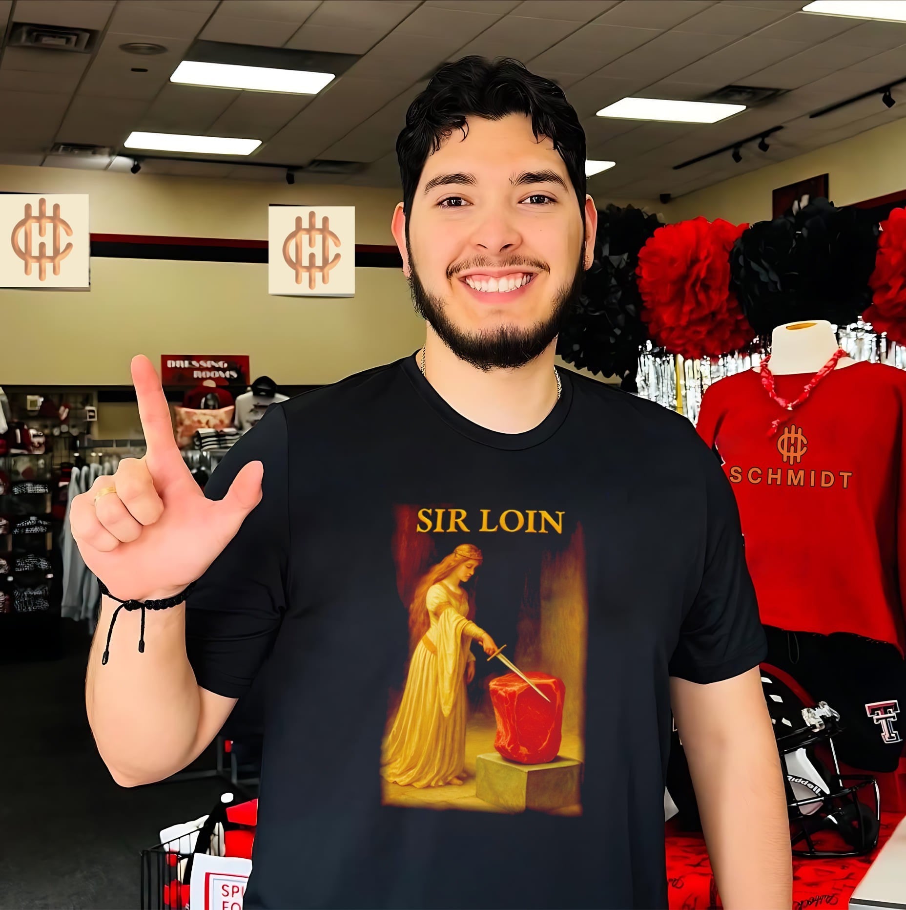 Sir Loin Steak Meme funny food pun medieval art shirt