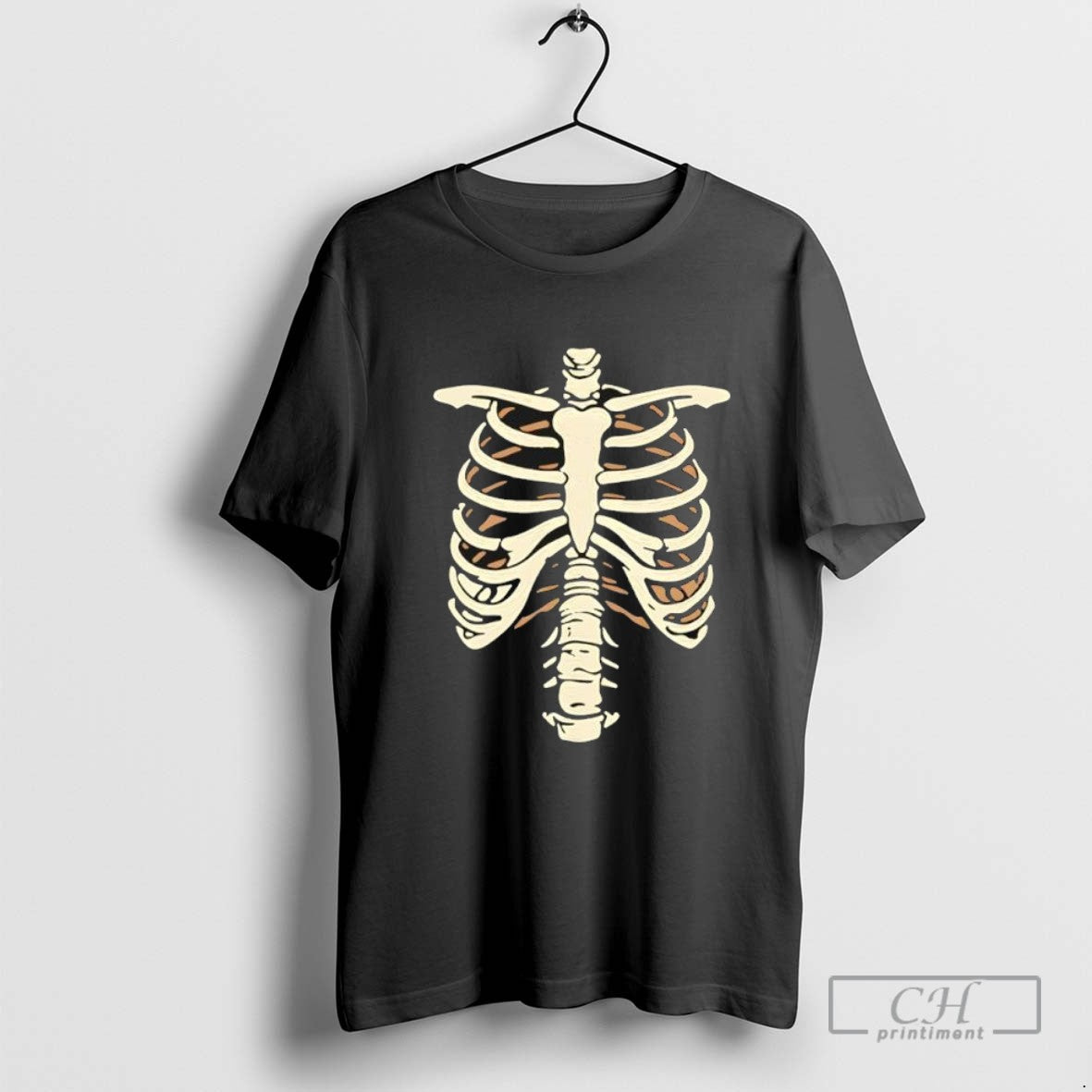 Skeleton Rib Cage Halloween Costume T Shirt Sweater