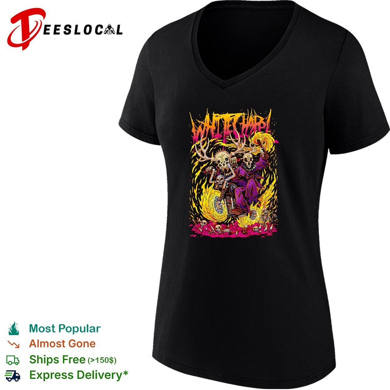 Skeleton driving motor Whitechapel 2026 Summer Bikers Spider shirt