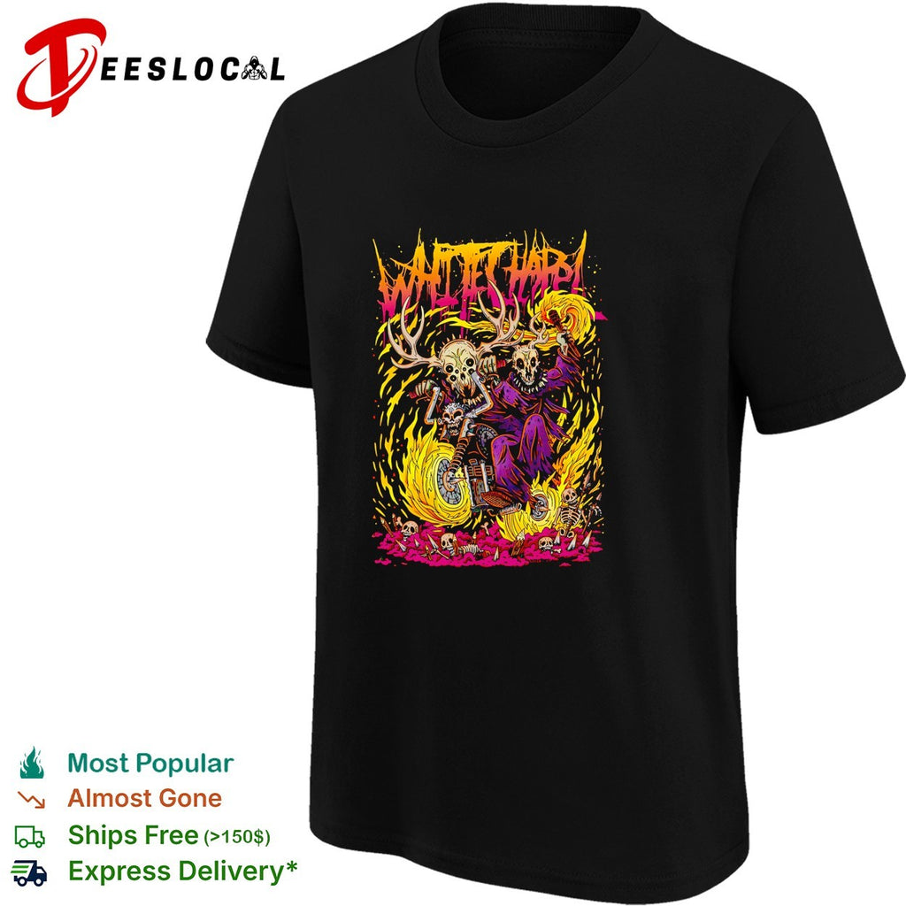 Skeleton driving motor Whitechapel 2026 Summer Bikers Spider shirt