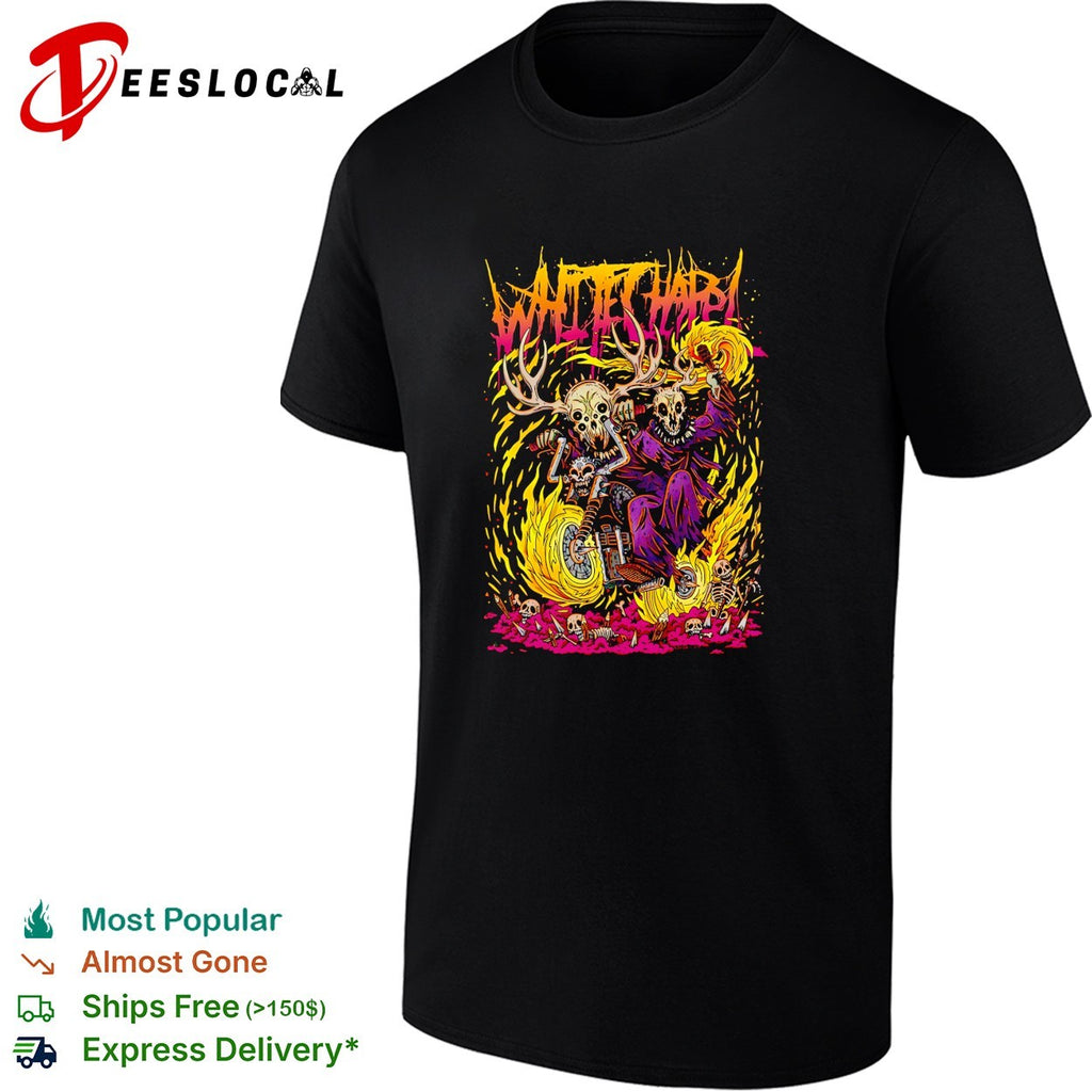 Skeleton driving motor Whitechapel 2026 Summer Bikers Spider shirt