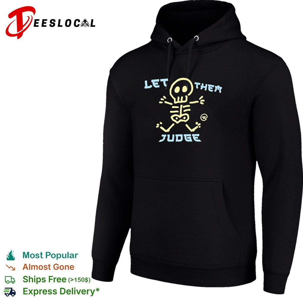 Skeleton let them judge thunder cartoon shirt