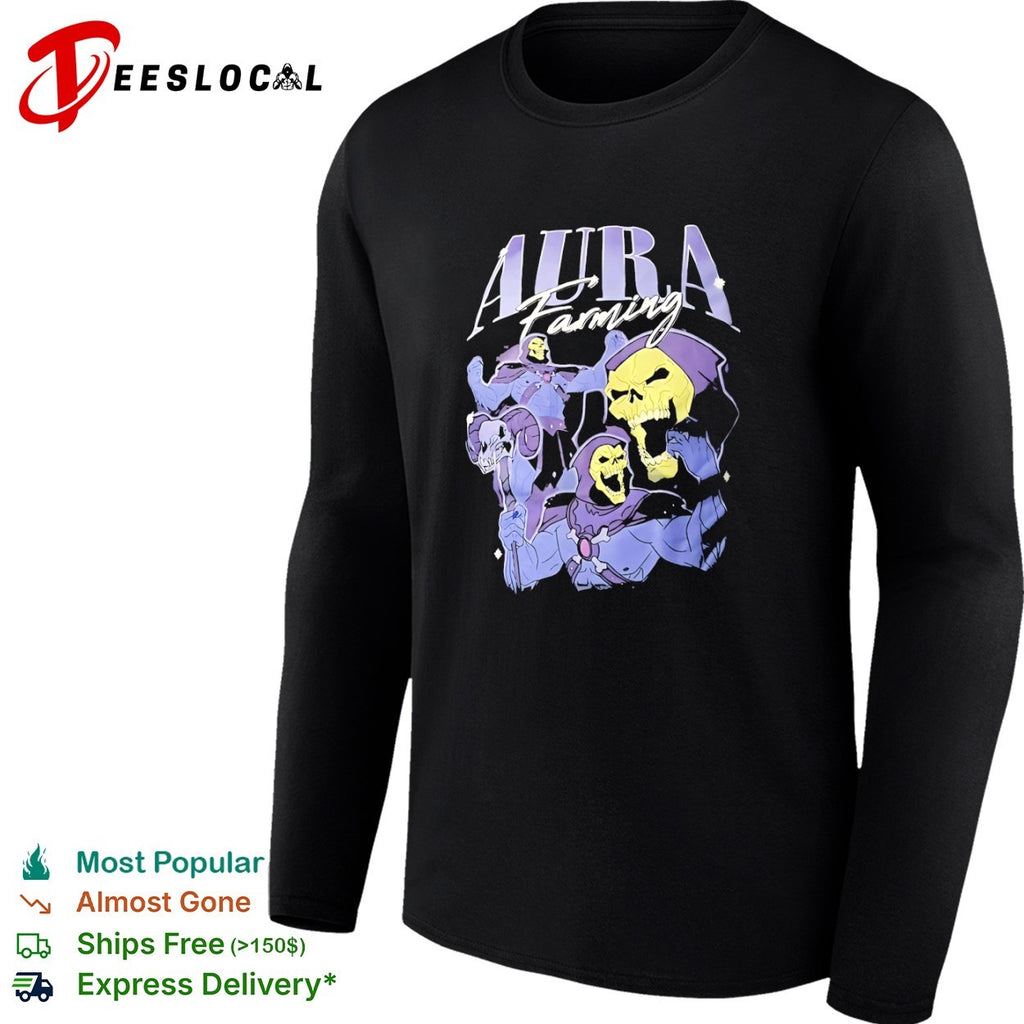 Skeletor Aura Farming Masters of the Universe He-Man and the Masters of the Universe shirt