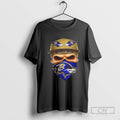 Skull Wearing A Face Scarf Baltimore Ravens Football