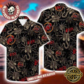 Slayer Band Xenomorp Alien Face And Logo Pattern 2025 Summer Hawaiian Shirt