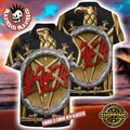 Slayer Big Golden Eagle Logo Band 2025 Summer Hawaiian Shirt