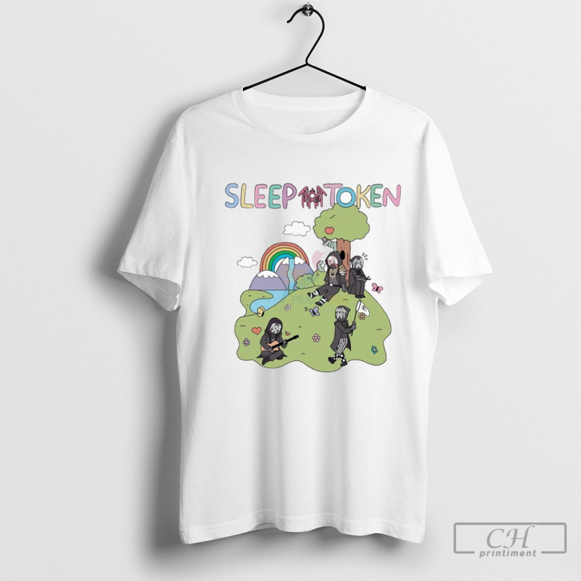 Sleep Token Band Themed Fun Cartoon