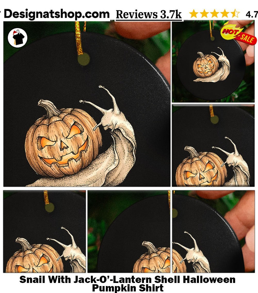 Snail With Jack-O’-Lantern Shell Halloween Pumpkin Shirt